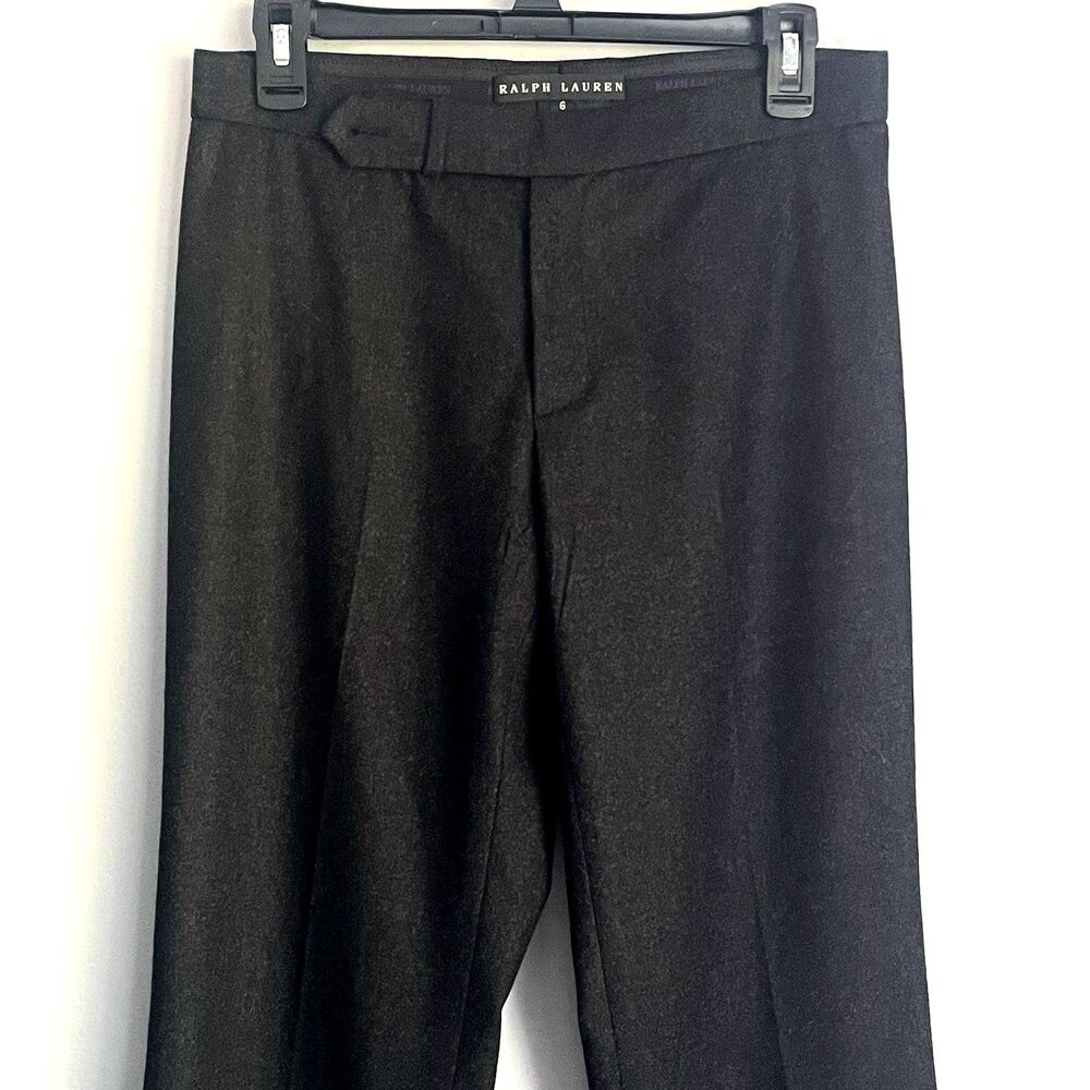 Ralph Lauren 100% Wool Trousers Pants Women's Size 6 Lined Black Label Italy